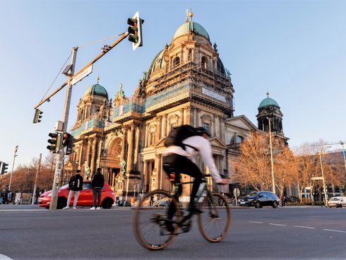Radfahrer in Berlin-Mitte