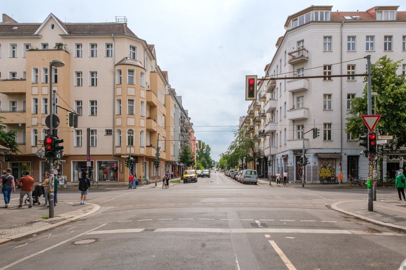 Kreuzung auf der Modersohnstraße