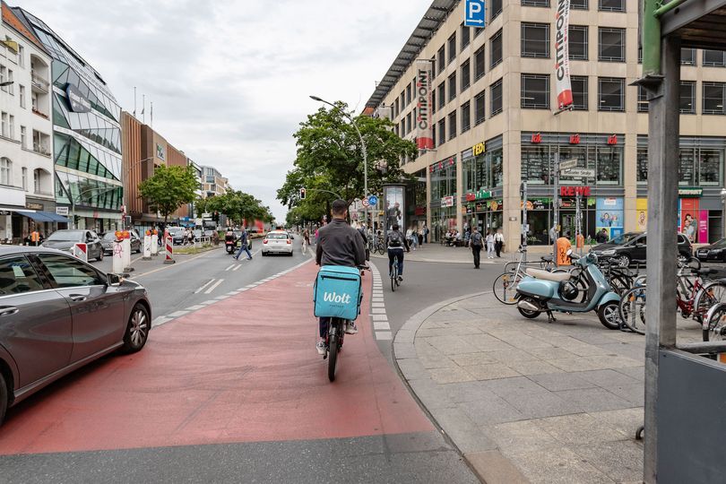 Neuer Radfahrstreifen auf der Müllerstraße