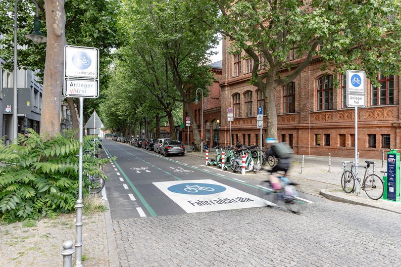 Fahrradstraße in der Wallstraße