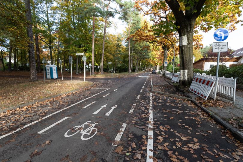 Fahrradstraße Edelhofdamm Markierung